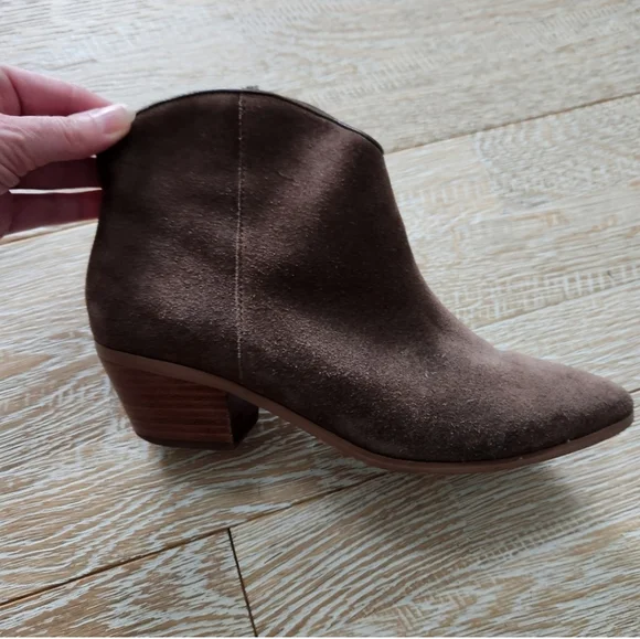 Banana Republic Dark Brown Suede Ankle Booties - Picture 3 of 3